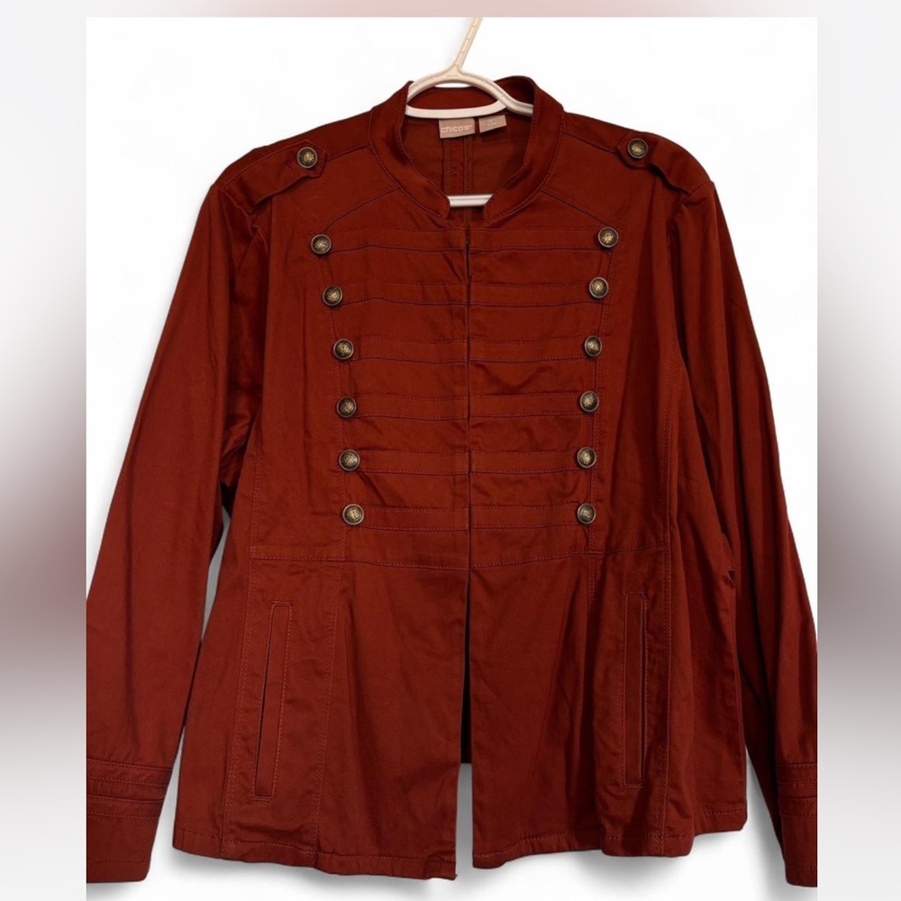 SOLD

Chico's Terracotta Button-Up Jacket